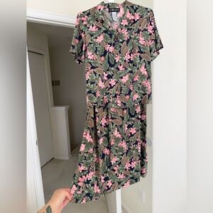 Sag Harbor Matching Two-piece Set Floral 100% Rayon XL